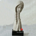 resin girl bust statue